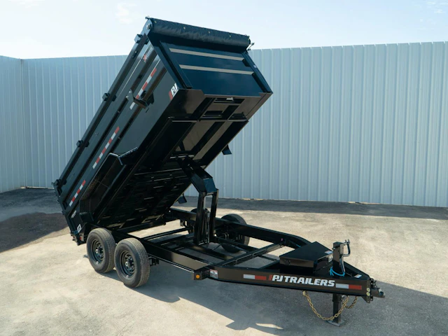 PJ Trailers 14'x83" Low Pro High Side Dump Trailer w/ 4' Sides (DM)