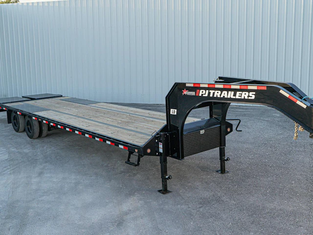 PJ Trailers 32'x102" Gooseneck Low Pro Flatbed Trailer w/ Duals (LD)