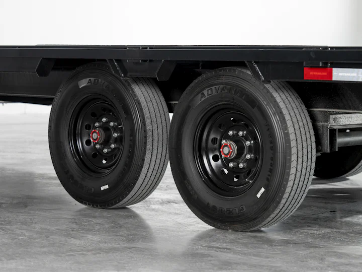 PJ Trailers Low-Pro Flatdeck With 8K Singles, studio view 8
