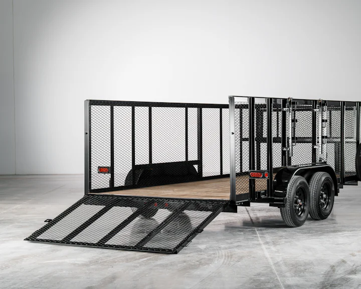 Texas Bragg Landscape Trailer with 4 ft Sides, studio view 23