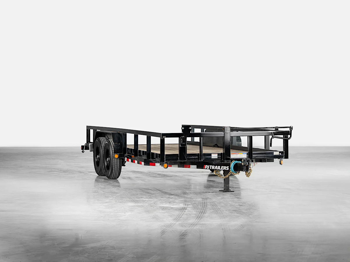 PJ Trailers 20'x83" Angle Pipetop Equipment Trailer (P8) - Stock #pj-p8j2072bssk-sr3t - Image 1 of 14 PJ Trailers 20'x83" Angle Pipetop Equipment Trailer (P8) - Stock #pj-p8j2072bssk-sr3t - Image 1 of 14