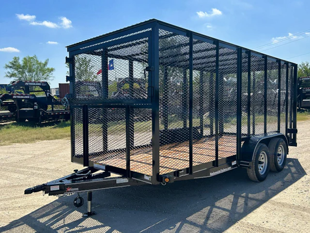 Texas Bragg 16'x77" Landscape Trash Trailer w/ Tandem Axle (LT)