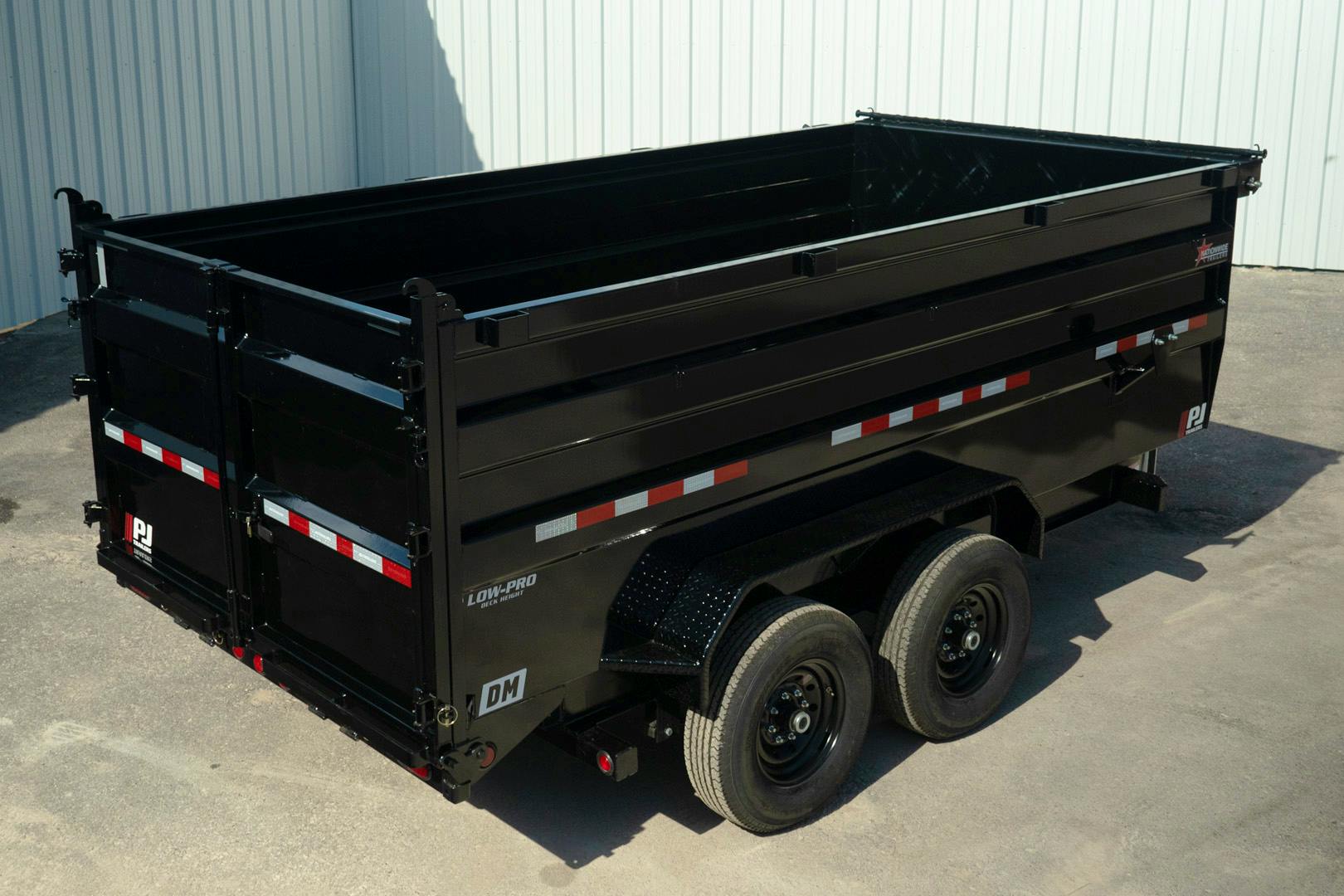 PJ Trailers 14'x83" Low Pro High Side Dump Trailer w/ 4' Sides (DM)
