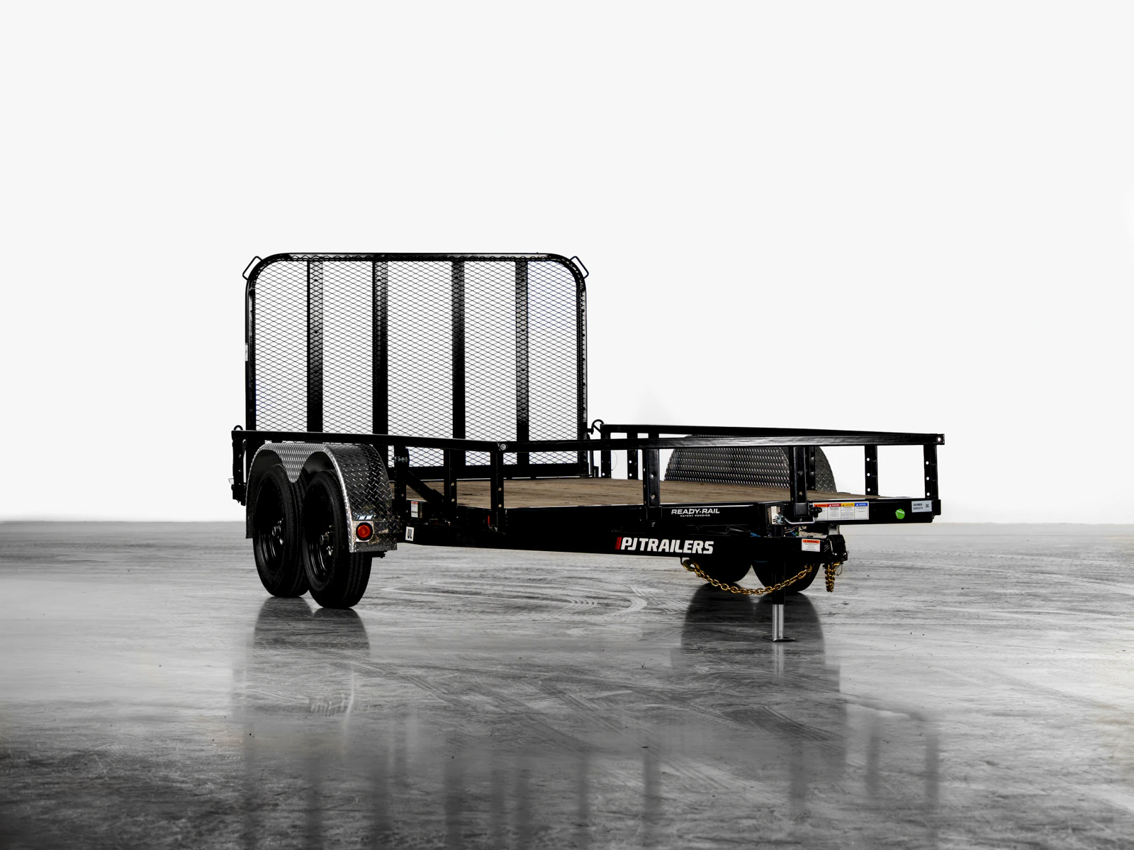 PJ Trailers 83 in Tandem Axle Channel Utility, studio view 1 PJ Trailers 83 in Tandem Axle Channel Utility, studio view 1