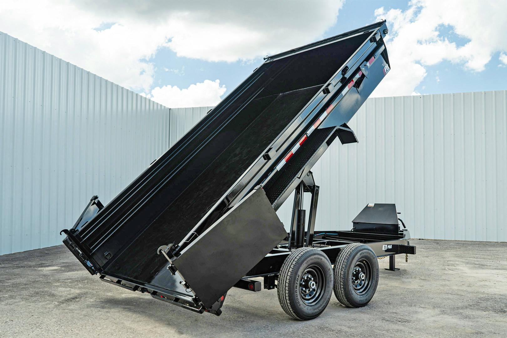 PJ Trailers 14'x83" Low Pro Dump Trailer w/ 2' Sides (DL)