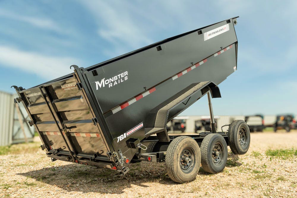 PJ Trailers 14'x83" Telescopic Dump Trailer w/ 4' Sides (DT)