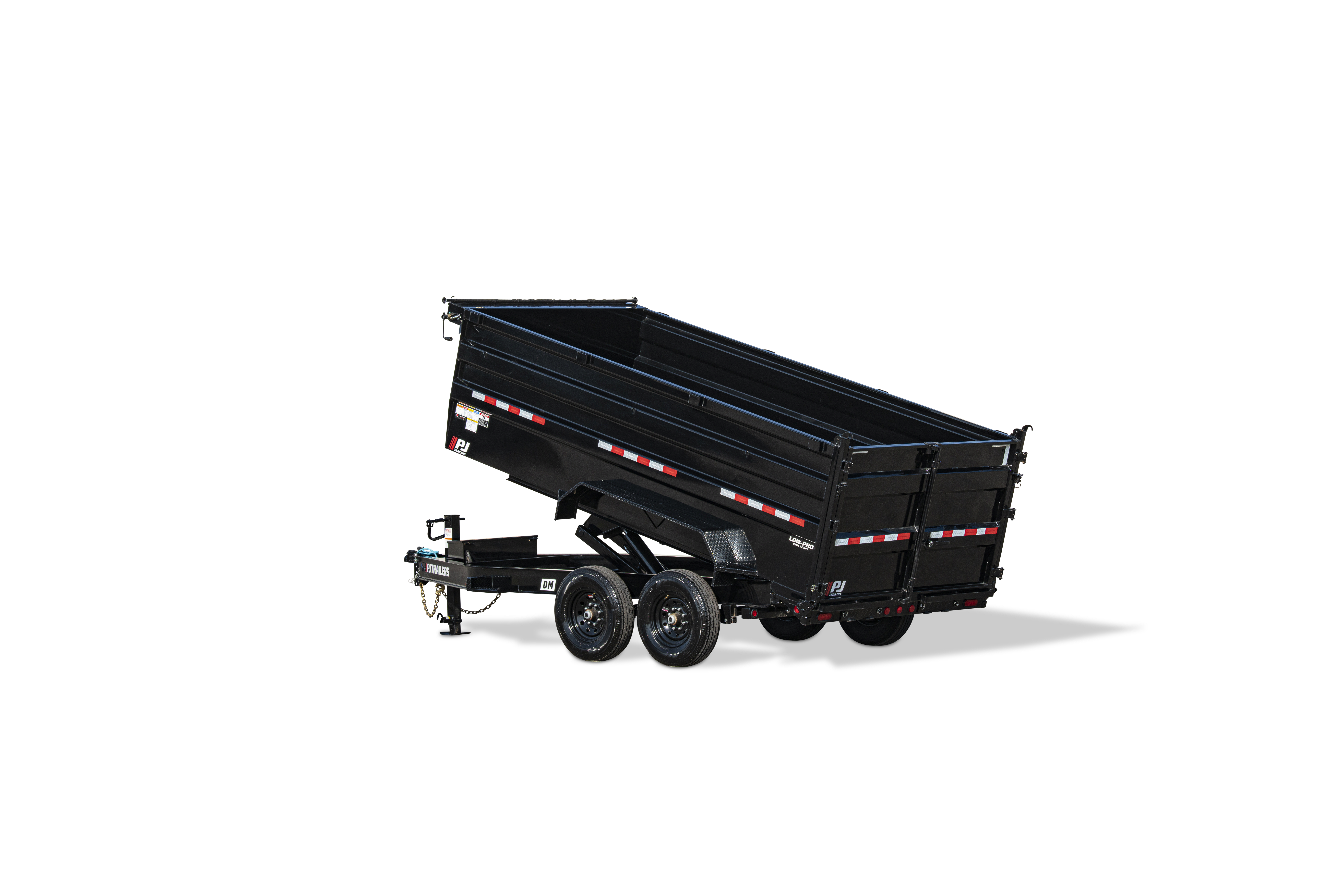 PJ Trailers DM high-side dump trailer with raised bed