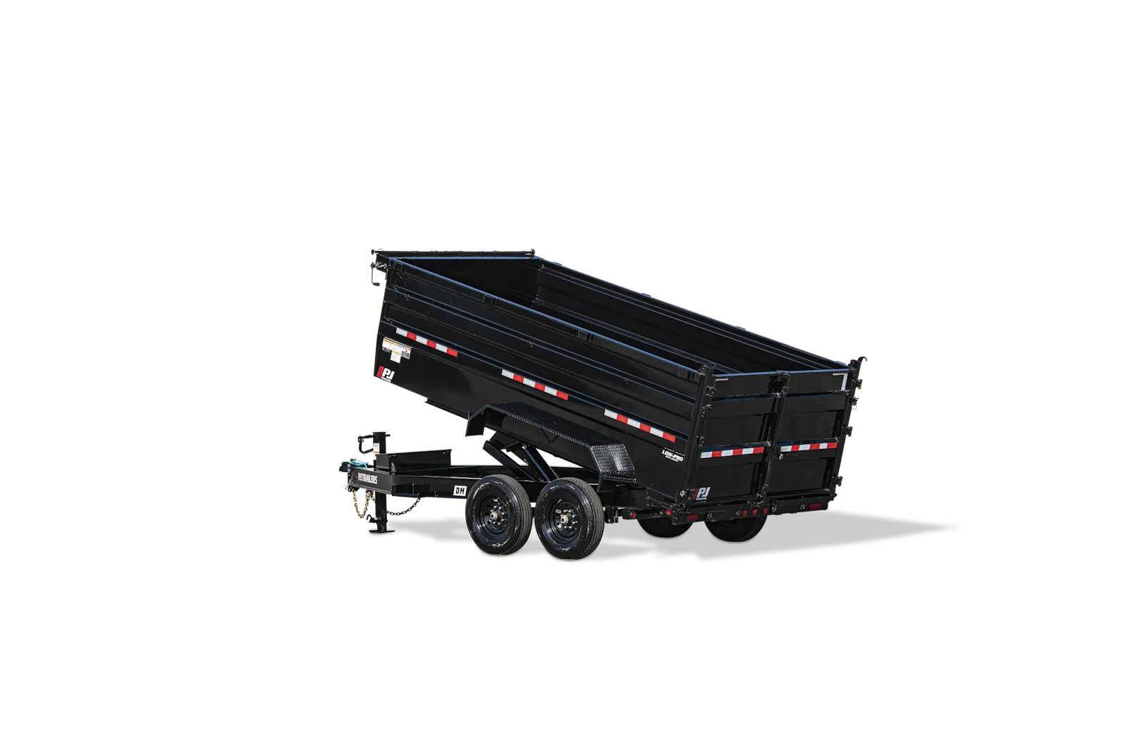 PJ Trailers DM high-side dump trailer with raised bed