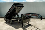PJ Trailers 14'x83" GN Low Pro Dump Trailer w/ 2' Sides (DL) Stock #DLS1472BSSK - Thumbnail 1