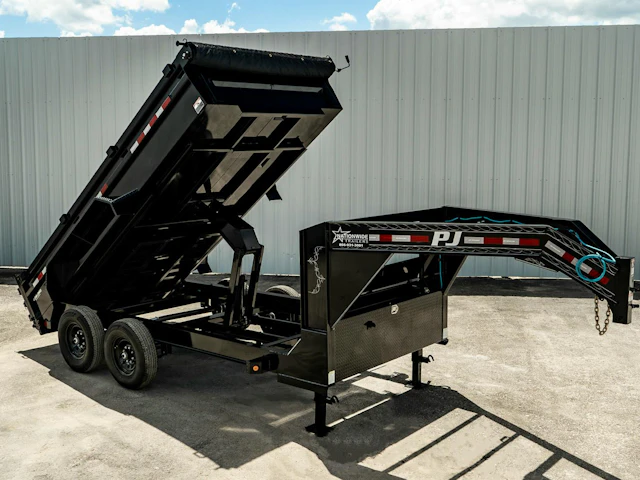 PJ Trailers 14'x83" GN Low Pro Dump Trailer w/ 2' Sides (DL)